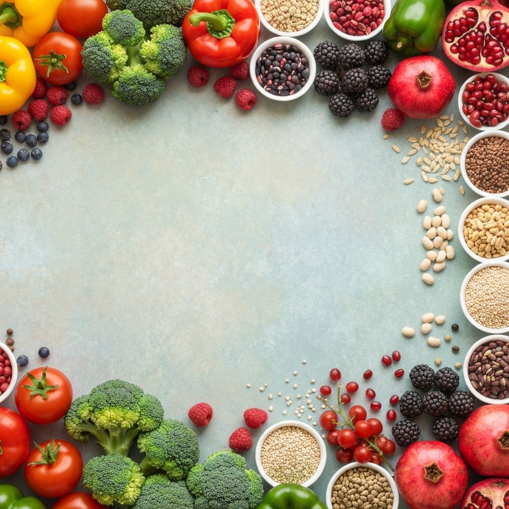 Разнообразни плодове и зеленчуци